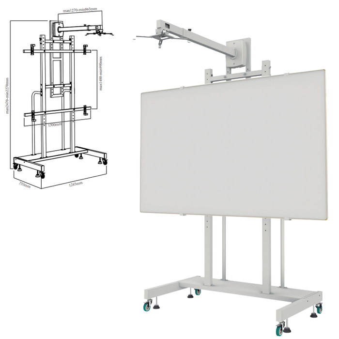 Approx APPIBSTD Soporte para Pizarra Interactiva 80-120 pulg. con Proyector